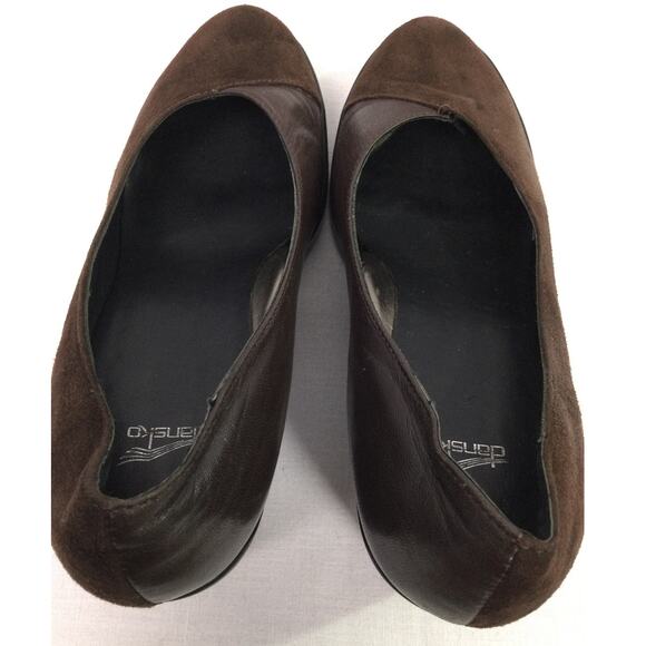 Dansko Tuttie Pumps Soft Leather Suede Round Toe Chunky Heel Comfort Shoe 37 - Picture 8 of 15